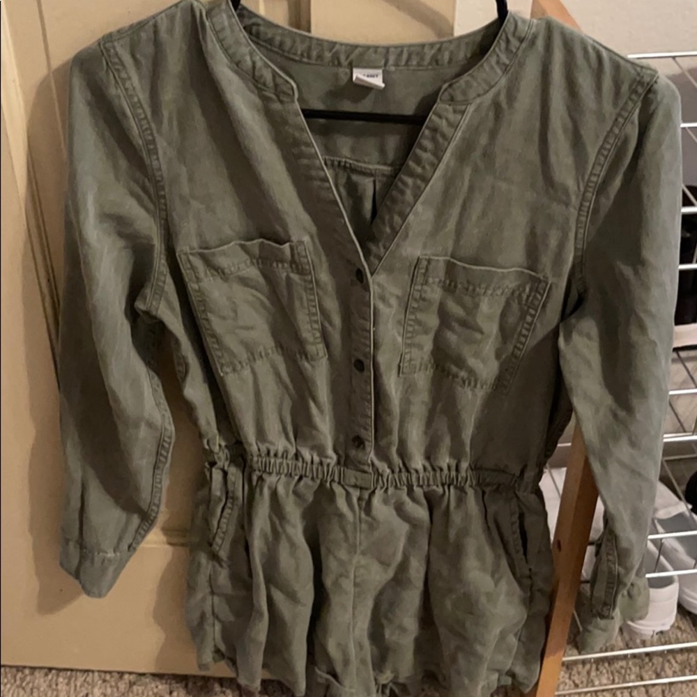 Olive green romper